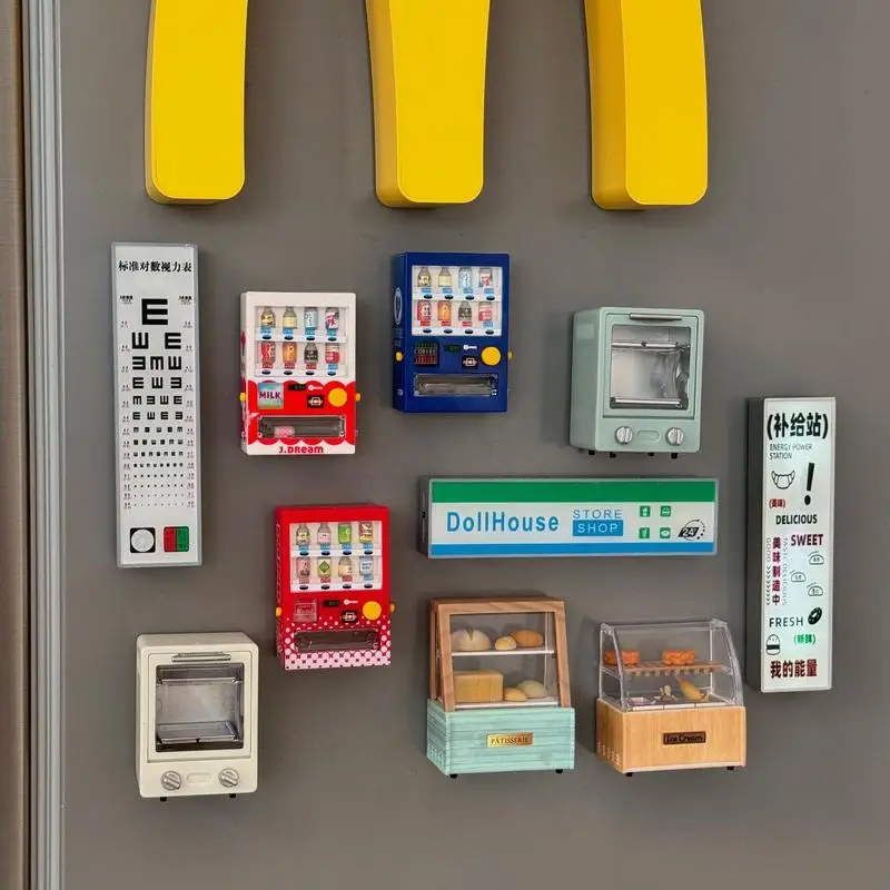 مصغرة الرؤية الرسم البياني ضوء تسجيل مغناطيس الثلاجة متجر الراحة آلة بيع المشروبات ثقب مجلس المغناطيسي عصا على الشارات