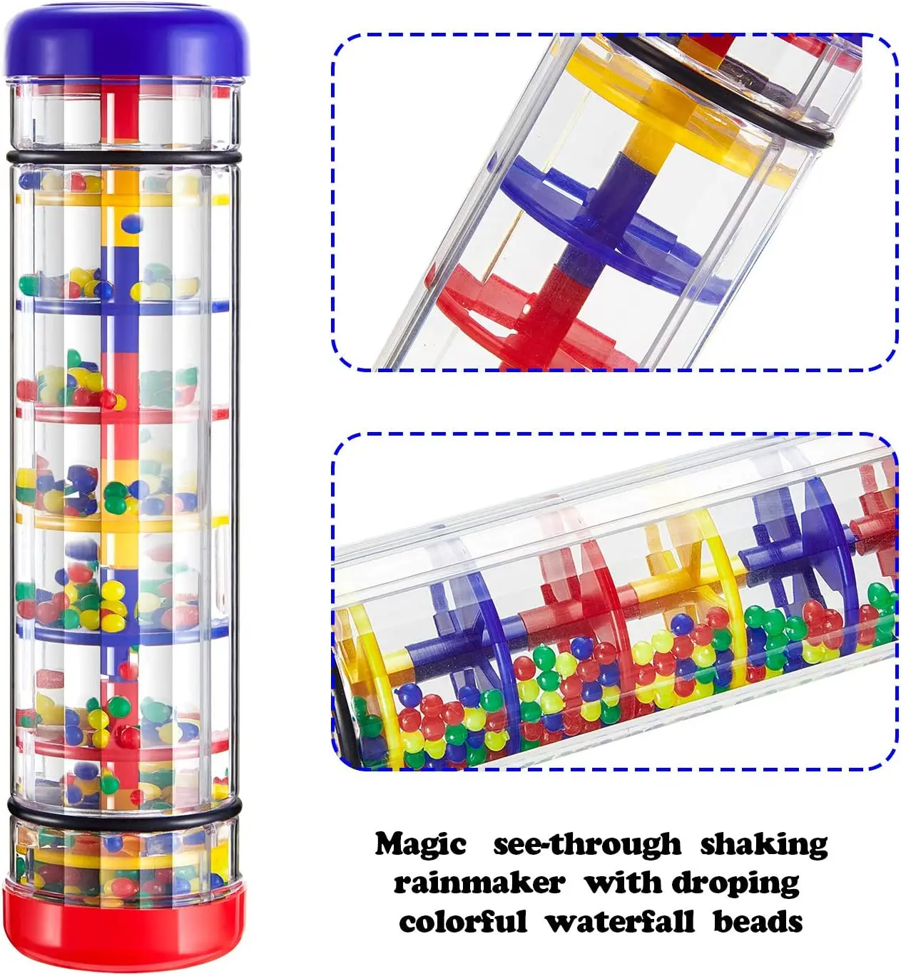 Mini Rainstick สำหรับทารก Rattle หลอด Rain Stick Shaker Rainmaker เพลง Sensory Auditory Instrument ของเล่นสำหรับเด็กสาวเด็กวัยหัดเดิน