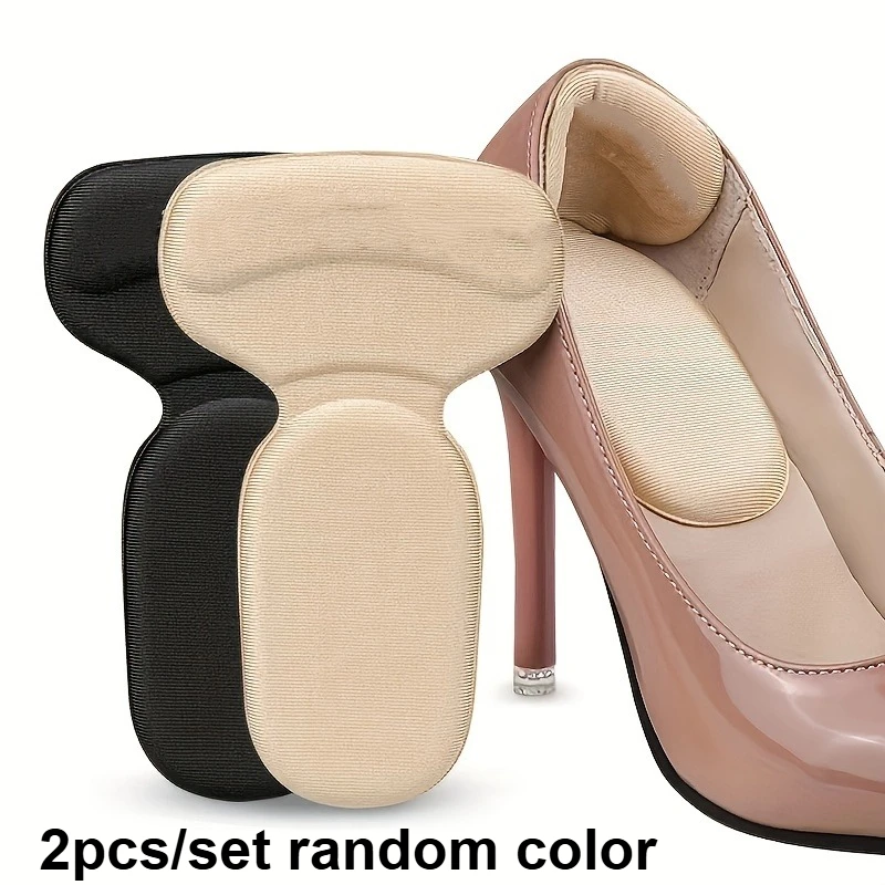 2pcs/1set Men's and women's heel insoles, reusable soft sponge insoles, loose shoes, boots, high heel handles, blister protector