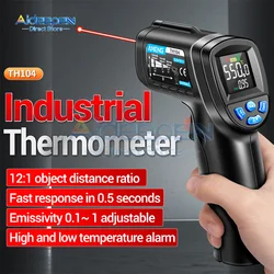 TH104 termometr przemysłowy wyświetlacz odwrotny VA bezkontaktowy pistolet pomiar temperatury na podczerwień-miernik temperatury 50 ~ 550 ℃