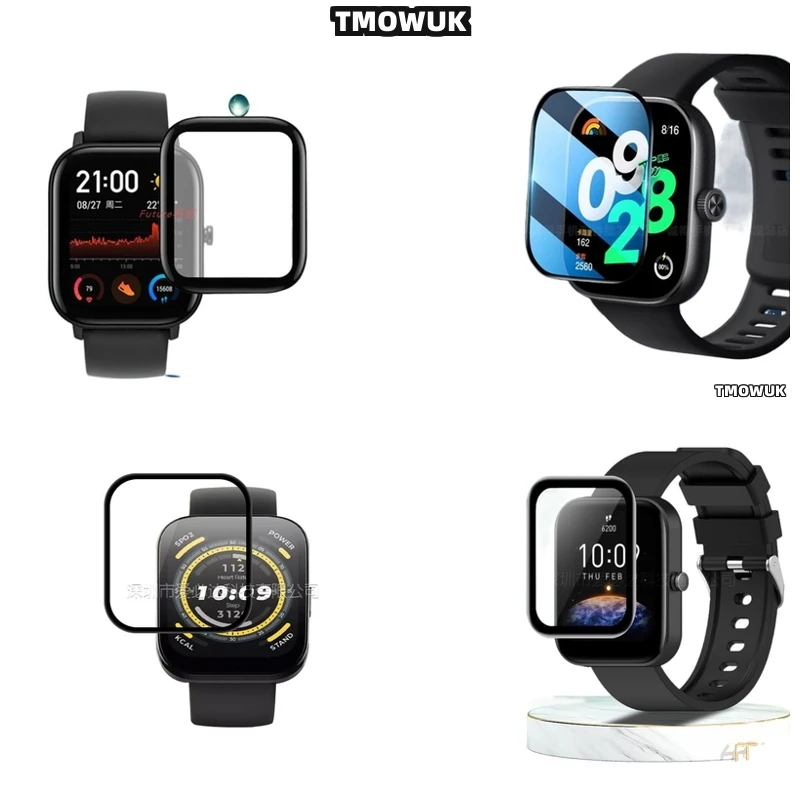 

For Amazfit BIP 3 5 6 U Pro Active Unity GTS 2E 2 3 4 MINI - Ultra - Thin Soft Flexible Screen Protective Film - 3D Curved Full
