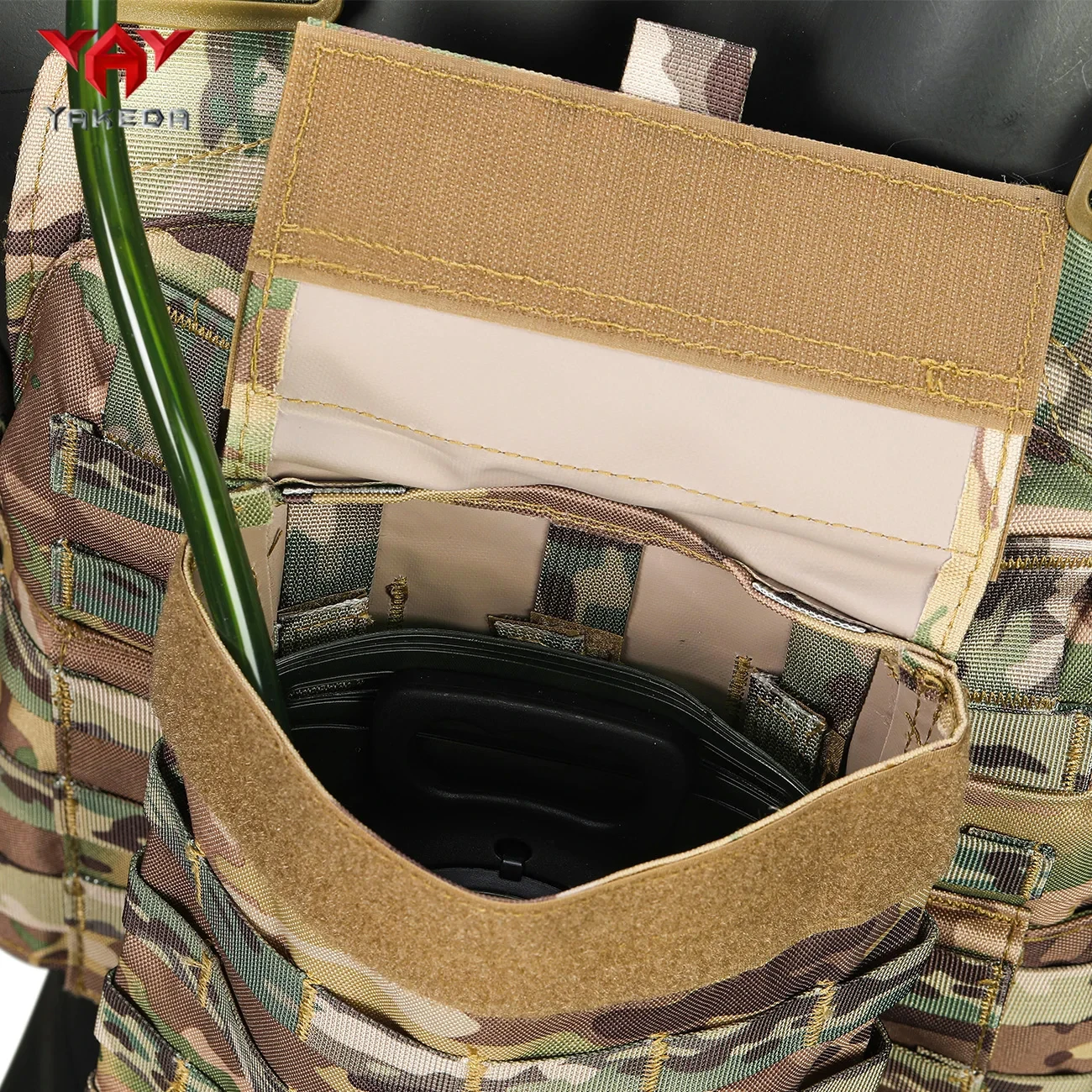 YAKEDA chaleco de caza MOLLE con bolsa hidratación y múltiples bolsas - imagen 2