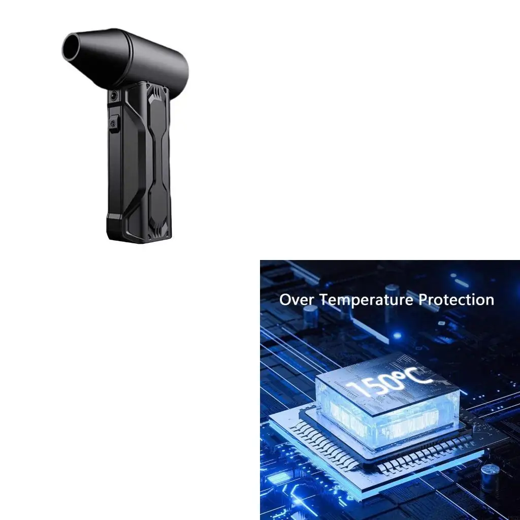 

P82E 130000RPM Compressed Air Duster for Effective Cleaning of Electronics with Adjustable Speeds & Rechargeable Convenience