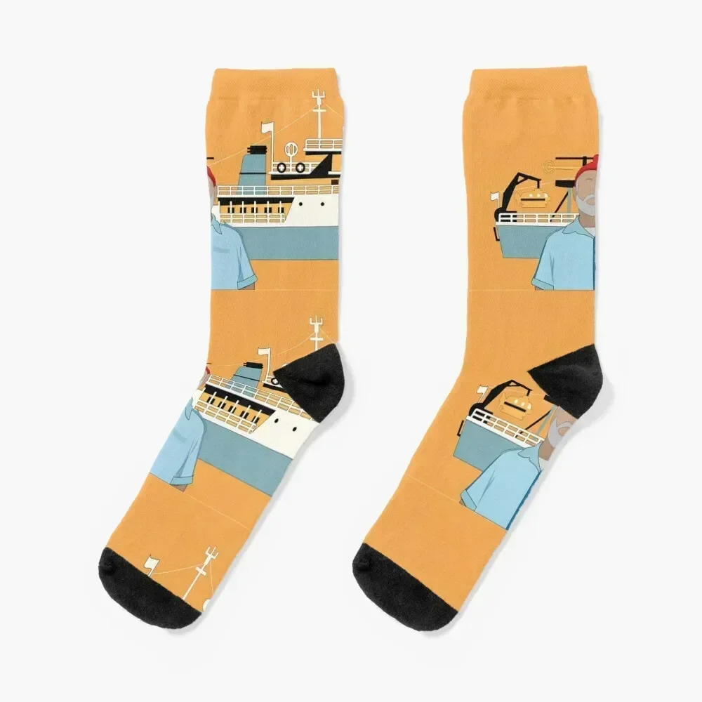 STEVE ZISSOU AND THE BELAFONTE Socks basketball valentine gift ideas winter thermal cotton Socks Men Women's