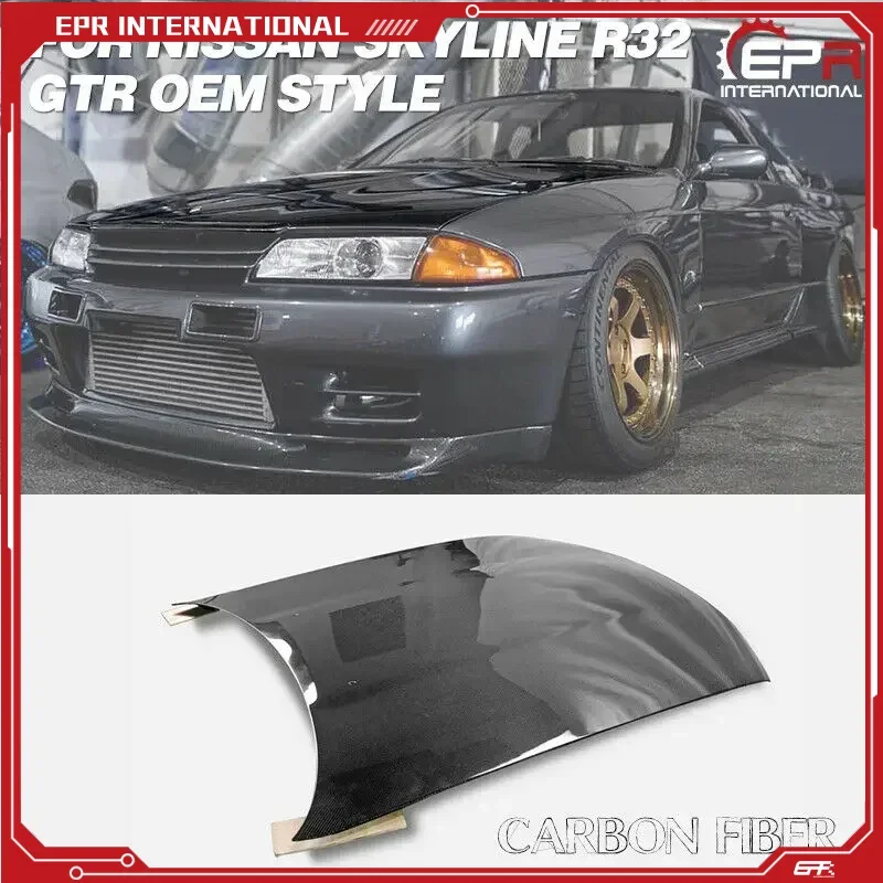 

OE Style Carbon Fiber Glossy Finished Front Hood Car accessories Exterior kit For Nissan R32 Skyline GTR