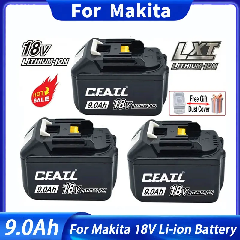 

For Makita 18V Rechargeable Battery 18V 9Ah Lithium Ion Cell With Battery indicator For Makita Power Tools Battery 9000mAh