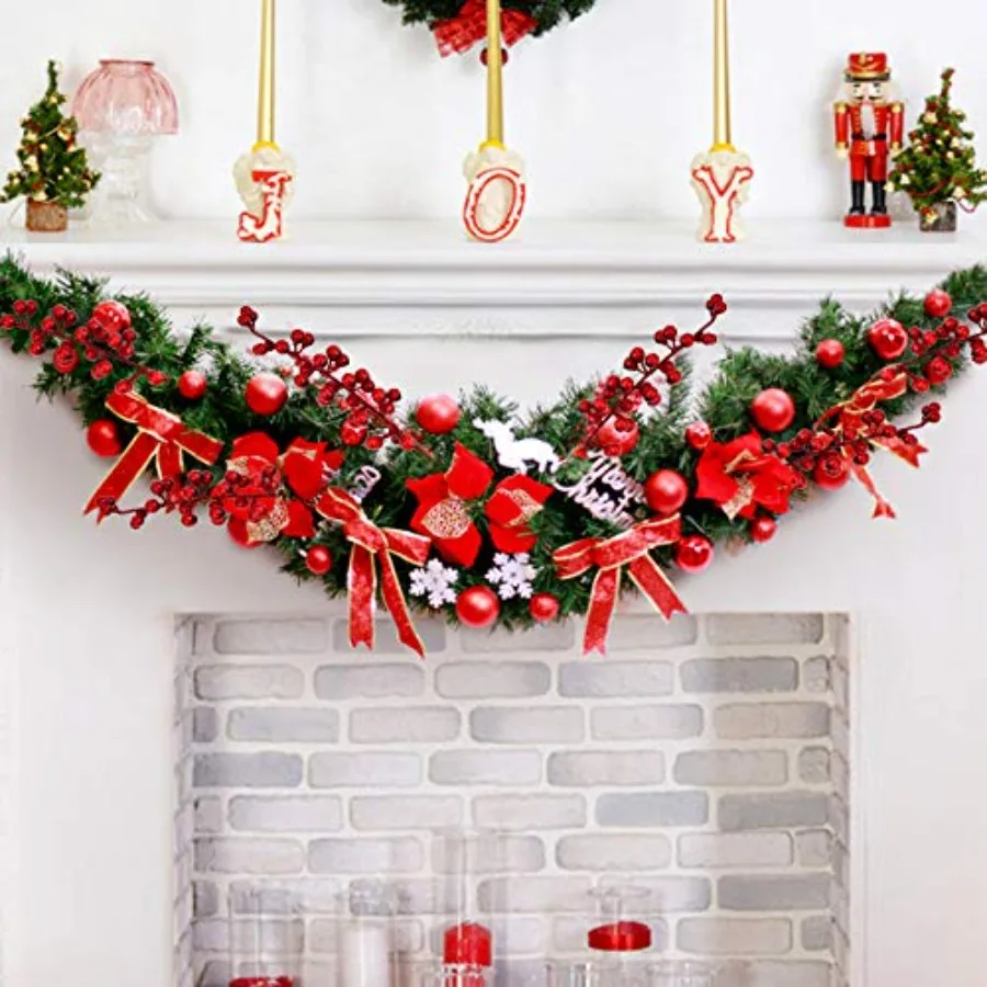 12 حزمة من فروع سيقان التوت الأحمر الاصطناعي وهمية بورجوندي بيري يختار لشجرة عيد الميلاد عيد الميلاد عيد الحب إكليل الزينة Hol #6