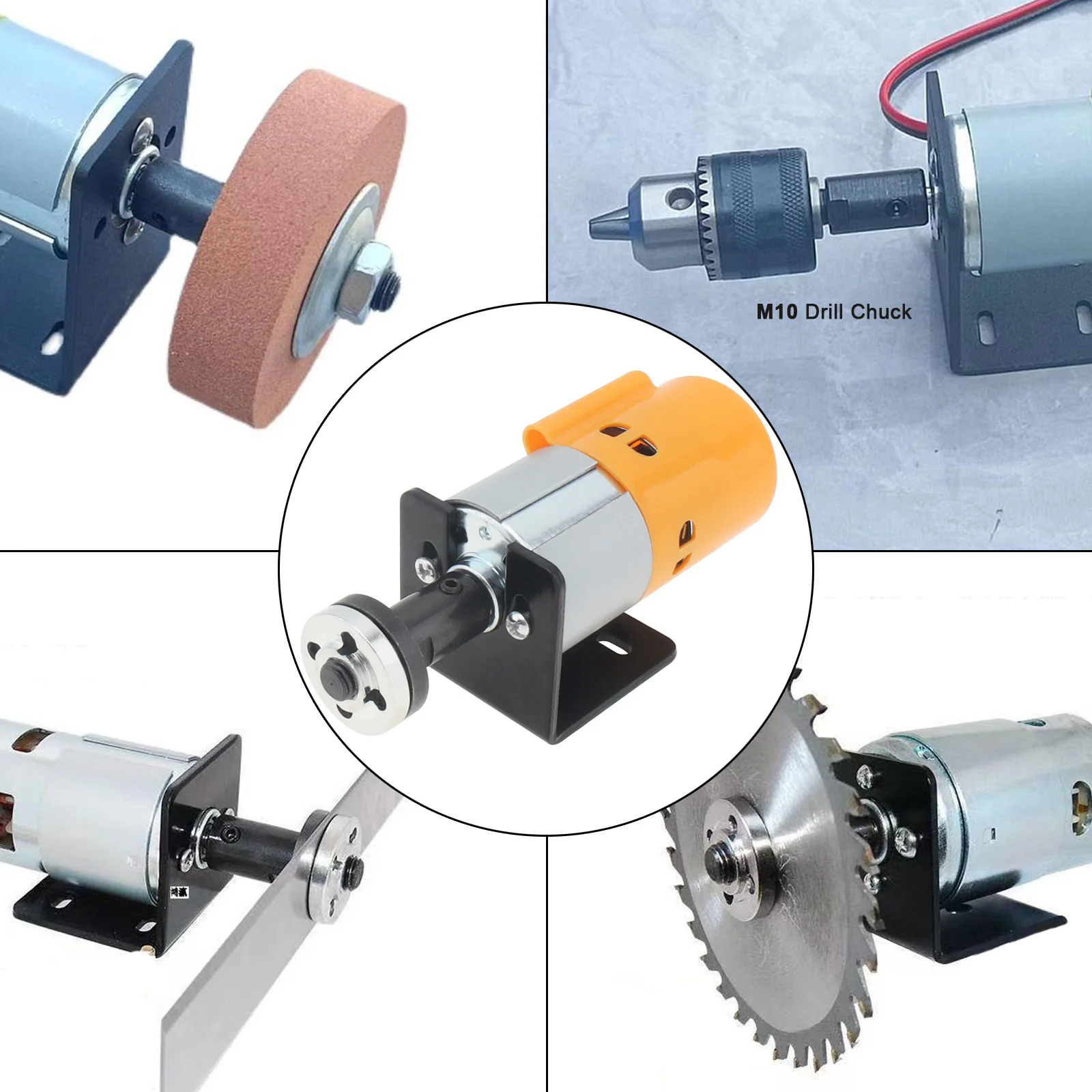 775 DC Motor 12V/24V Micro Motors DIY Table Drill Accessory for Small Household Tools with JT0 B10 B12 Adapter Connecting Rod