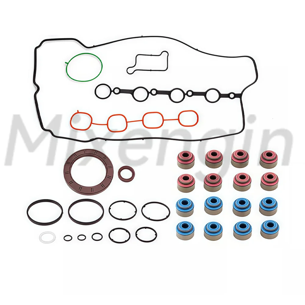 Engine Full Cylinder Head Gasket Bolt Intake & Exhaust Valve Set Kit For Hyundai Kia 1.6 L4 GAS G4FD 10-22 Rebuild Overhaul Kit