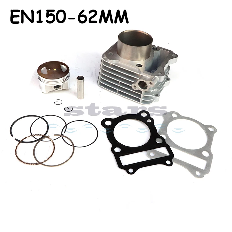 62mm for Suzuki GN 125 GN125 EN125 DR125 GS125 GZ125 TU125 150cc Modified Engine 157FMI Convex Piston Motorcycle Cylinder Kit