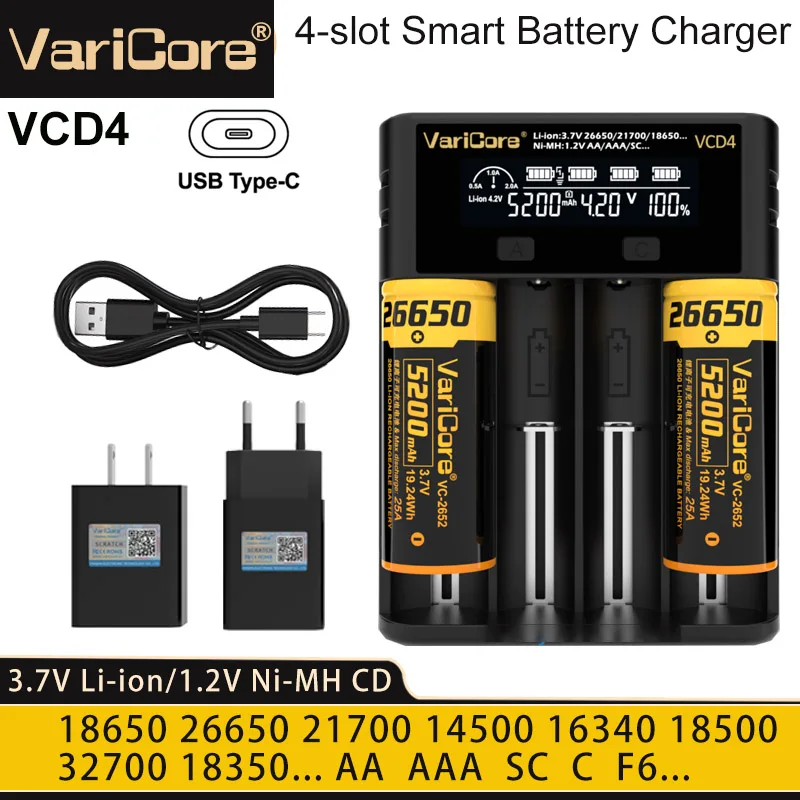 LiitoKala Lii-PD2 Lii-PD4 Lii-S6 Lii500 شاحن بطارية ل 18650 26650 21700 18350 AA AAA 3.7 فولت/3.2 فولت/1.2 فولت بطاريات ليثيوم NiMH