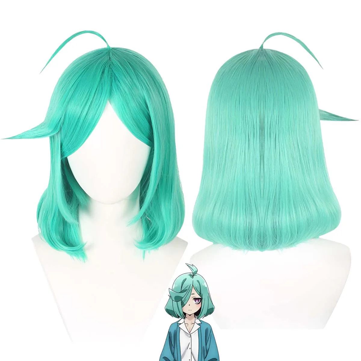 Gushing Over Magical Girls Cos Anemo Nemo Cosplay Green Short BOB Green Hair Wig