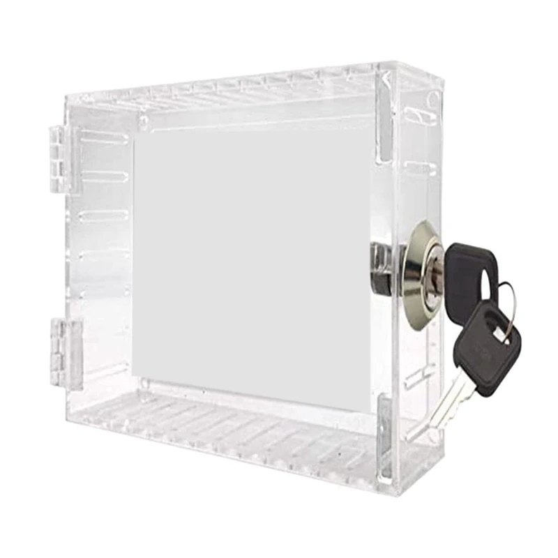 1 Piece Thermostat Lock Box Thermostat Cover With Lock Box Guard With Key Universal Transparent For Thermostat On Wall Home