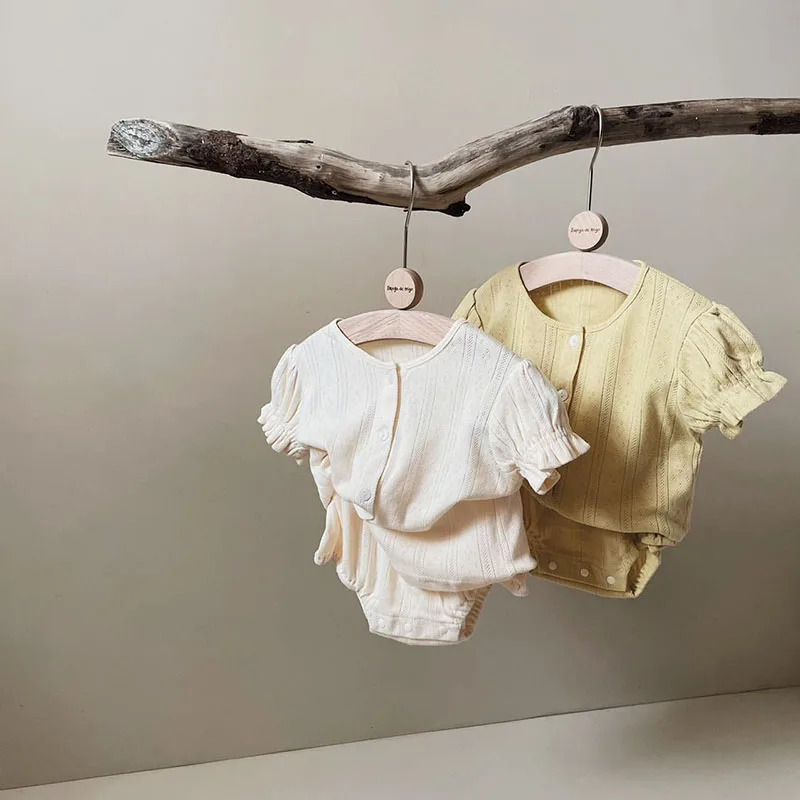 Milangel-Conjunto de ropa para niñas pequeñas, ropa Coreana de verano, traje de punto para bebés, 2023