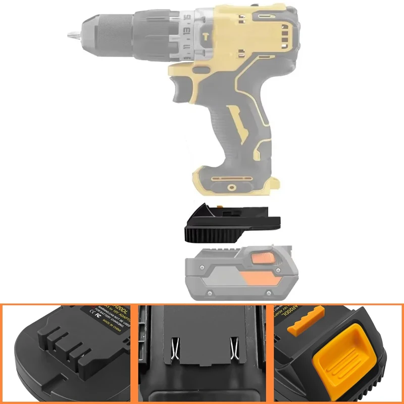 

Converter Adapter For RIDGID For AEG 18V lithium Battery Convert to For Dewalt 18V 20V lithium Battery Electric Power Tool Drill