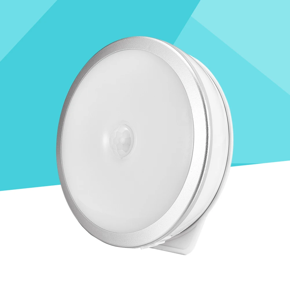 

6 Leds Wireless Motion Sensor Light Pir Led Closet Light Usb Rechargeable Night Lamp Magnetic Base Auto On Off Silver Stair