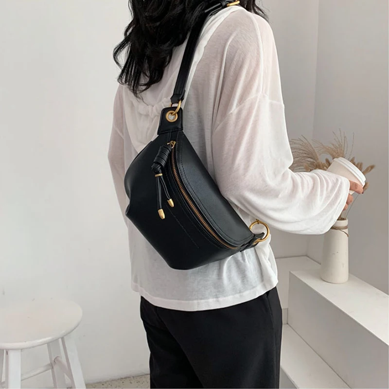 Women Waist Packs Leather Fanny Letter Belt Bags New High Quality Shoulder Wild Messenger Fashion Chest Crossbody Bag Pouch