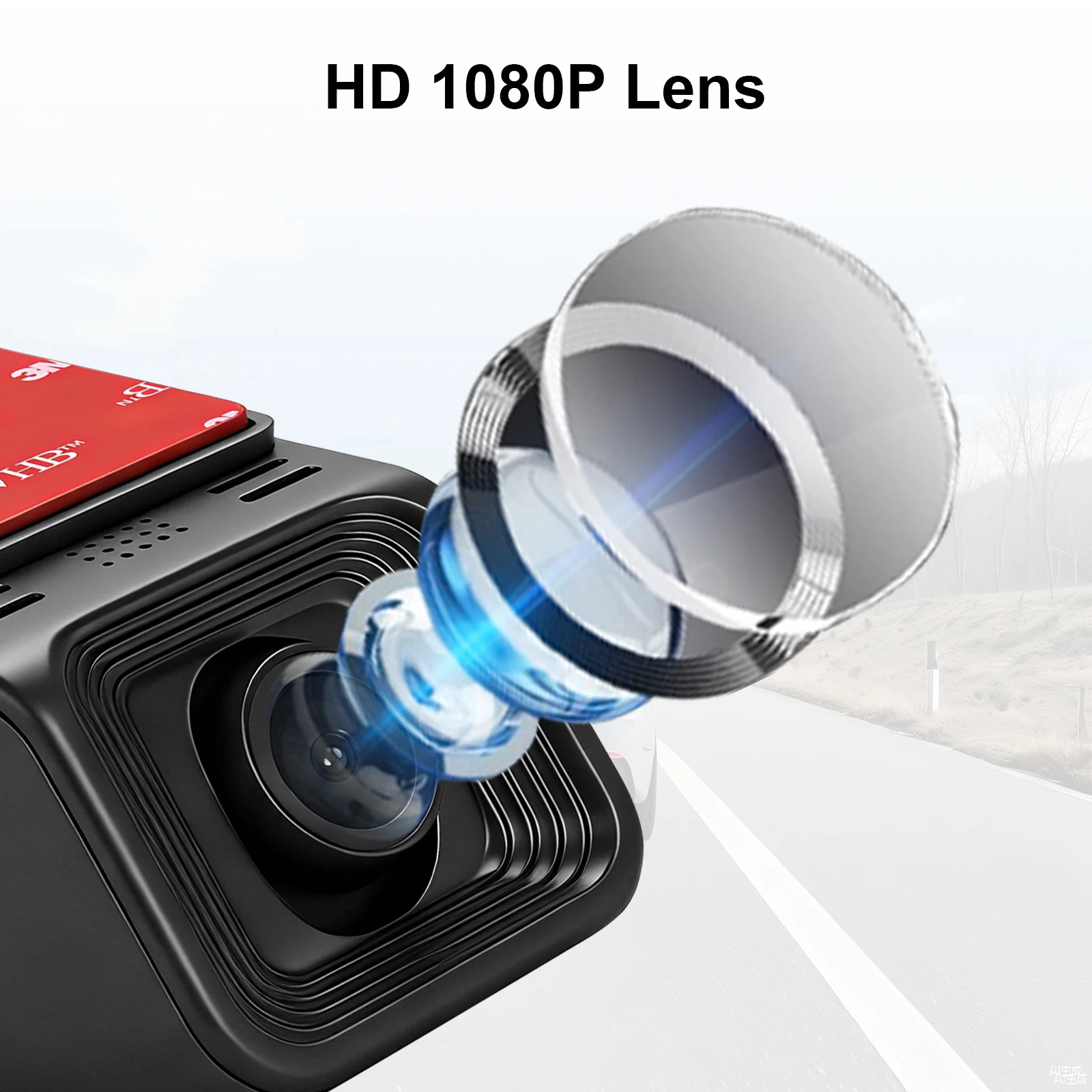 Ezonetronics 1080P HD USB Front Dash Camera Universal Car DVR for Android System with ADAS Plug in the SD Card