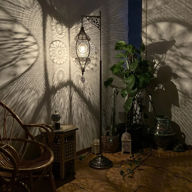 

Moroccan Floor Lamp Vintage Exotic Bedroom Living Room Restaurant Hotel Homestay Bar Cafe Decorative Floor Lamp
