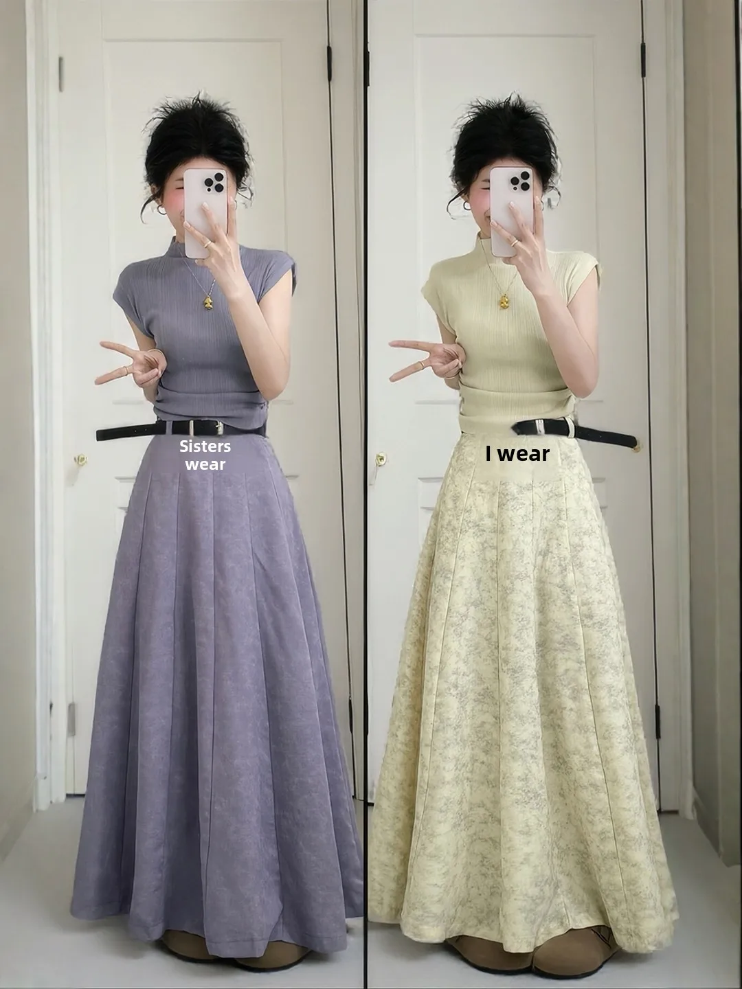 

Summer Women's Knitted Top And Skirt Set plus Size Dopane Dr Trendy Two-Piece Outfit ort Sve Stand Collar Polyester