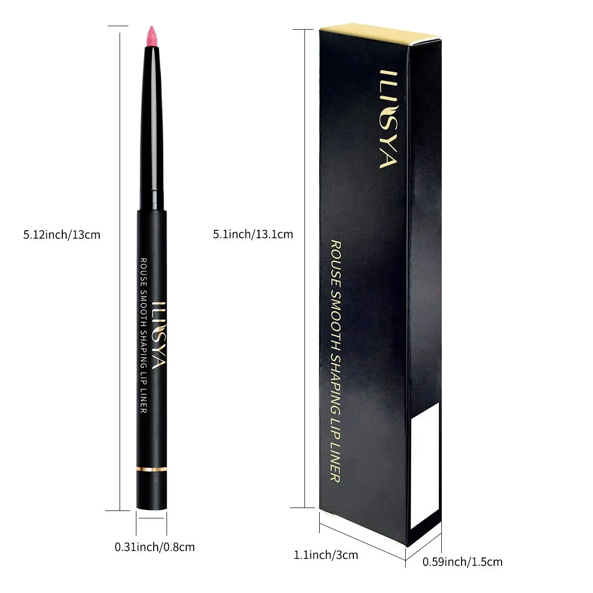 ILISYA Lip Liner Pencil Waterproof Matte Crayon Durable Lipstick Pen Soft Automatic Lip Stick Makeup for Women