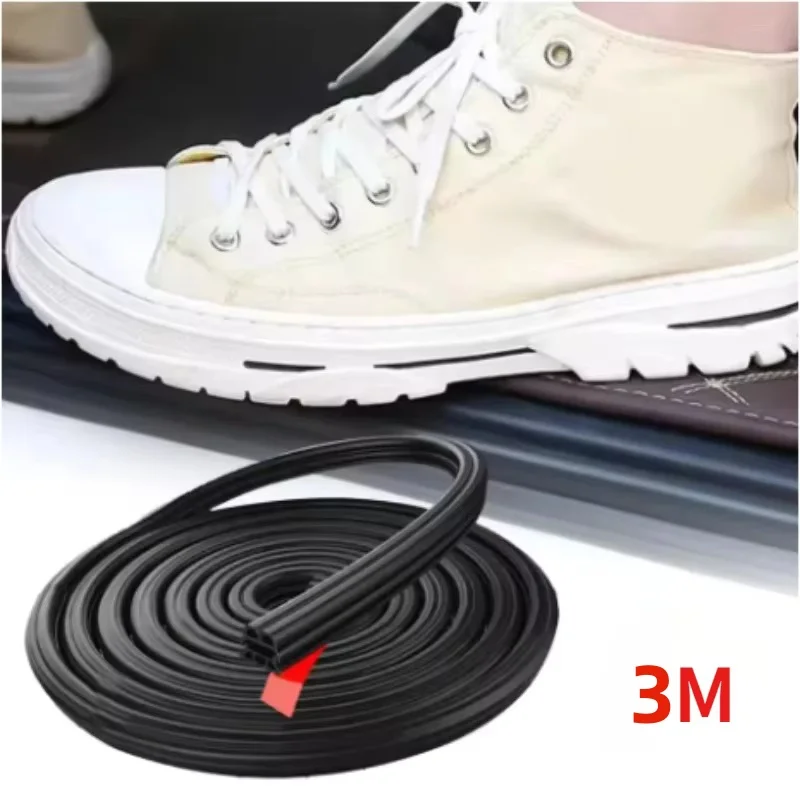 3-Layer Seal Strip Car Door Seal Strips Sound Insulation Weatherstrip Accessories Auto 3 Meters Rubber Strips