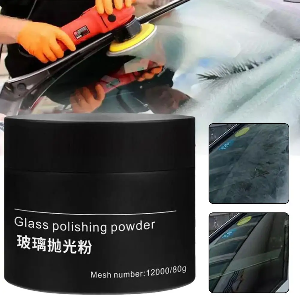 

80g Glassing Polish Powder Car Window Polishing Mirrors Remove Rare Glass Composite Tool Repair Powder Powder J9k3