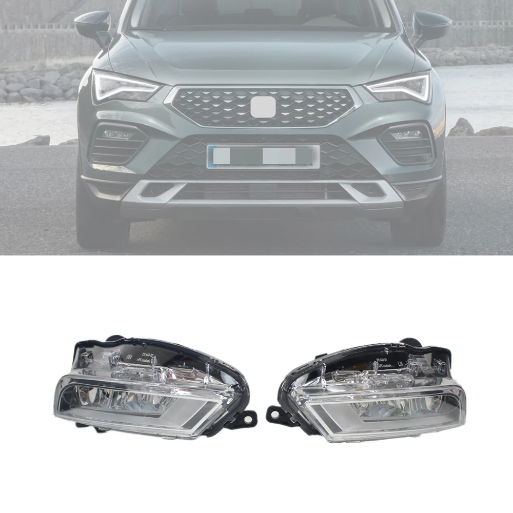 

Front Bumper LED DRL Fog Lamp Light 5F0941701D 5F0941702D Car Lights For Seat Ateca 2020 2021