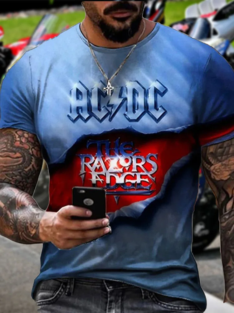 

Men's Summer "Retro Mechanic" 3D Motorcycle Print T-shirt, 100% Polyester, Slim Fit, Breathable, Cycling Jersey