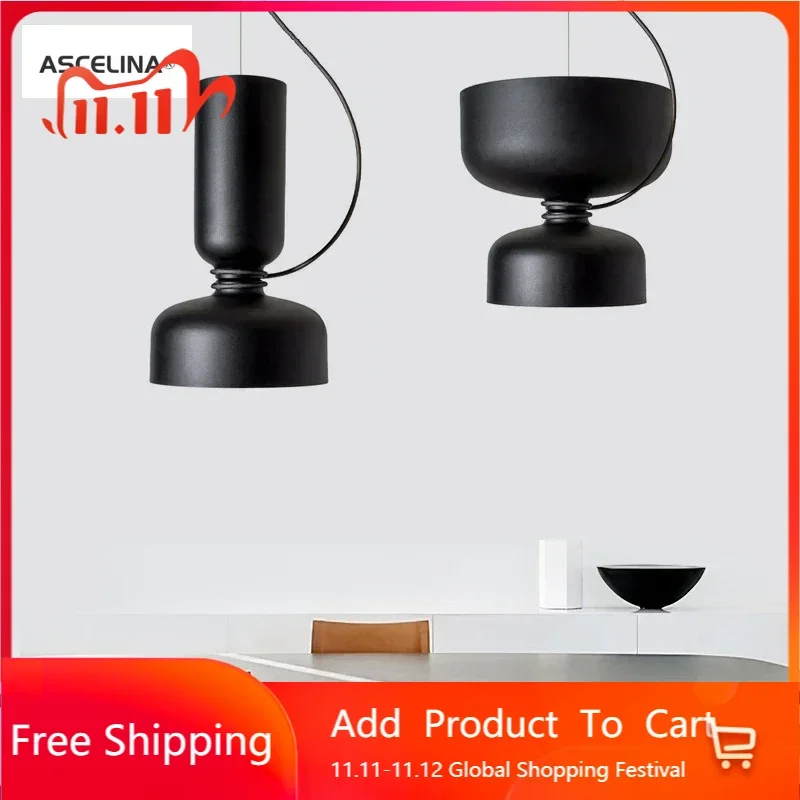 Modern LED Pendant Light Minimalist Iron Black White Gray Fixture For Bedroom Living Room Restaurants Bar Illuminations Fixtures