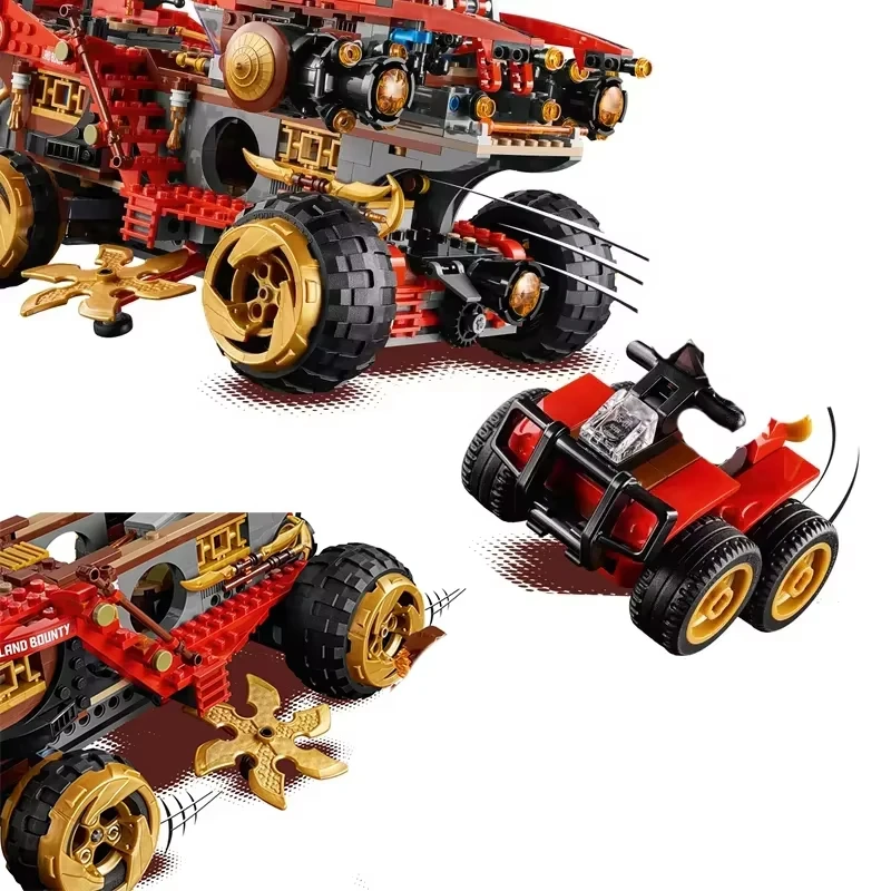 Compatible MOC Sets Ninja Series Building Blocks 70677 Land Bounty Car Toys Assembling Gift view 4