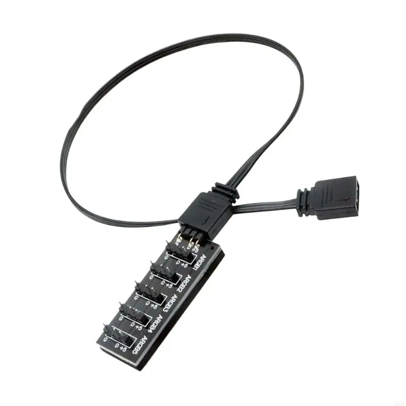 5V ARGB Fan Hub Cable Up to 5 Addressable Color Fan 1 to 5/8 Port Option 83CF
