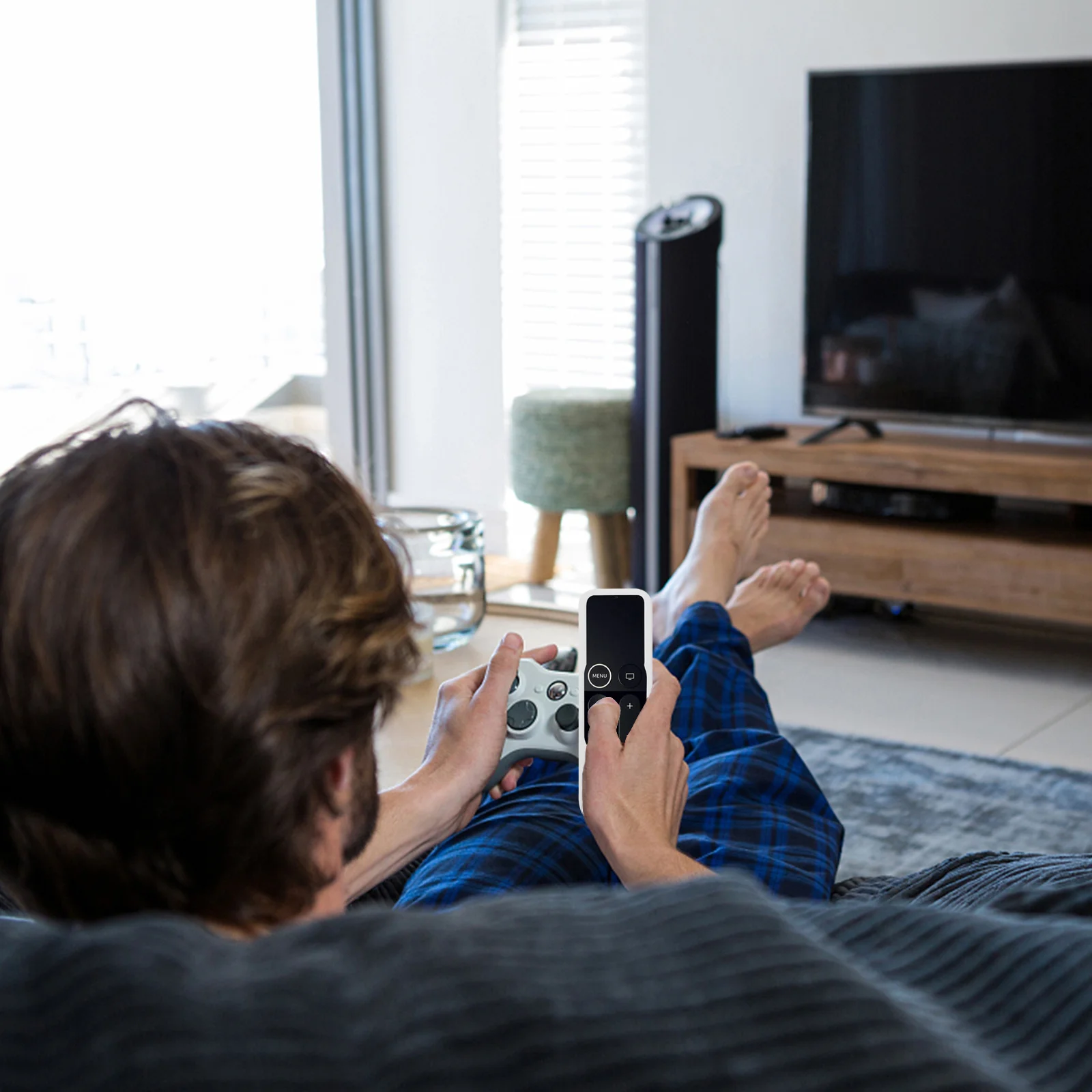 

1Pcs Silicone Remote Control Cover for Touch Sensitive Nonslip Washable Protective Case Compatible with Somatosensory