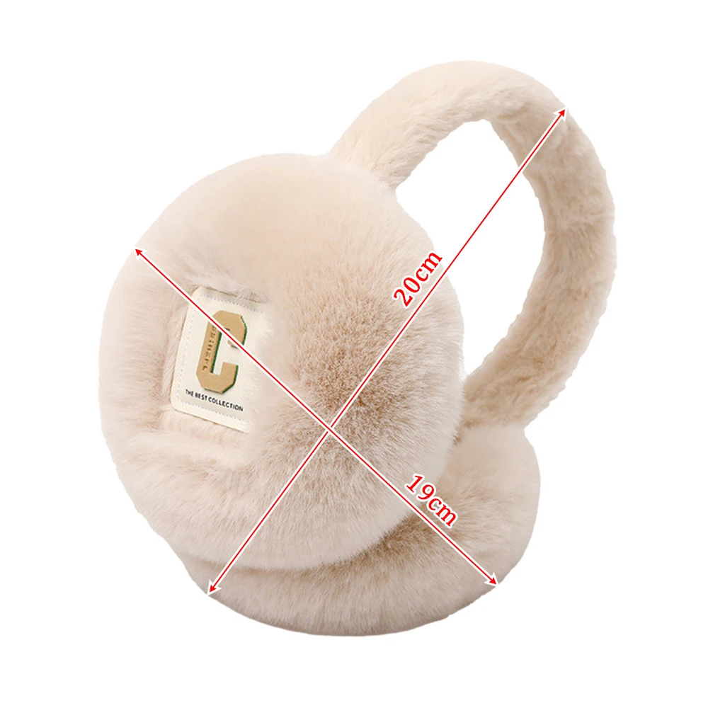 New letter C Foldable Earmuffs Cold Protection Soft Plush Earmuffs Winter Accessories Portable Windproof Ear Cap Student