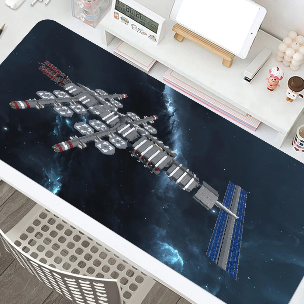 Asteroid Civilization Space Station Spaceship Mousepad Pad Gaming Accessories Prime Gaming XXL Keyboard Pad Padding Mat