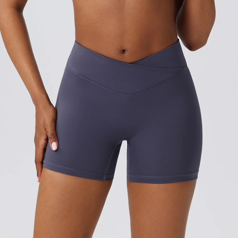 

Женские шорты для йоги с высокой талией - персиковые шорты для бега с подтяжкой ягодиц для тренажерного зала и занятий спортом на открытом воздухе, фитнеса, повседневная одежда