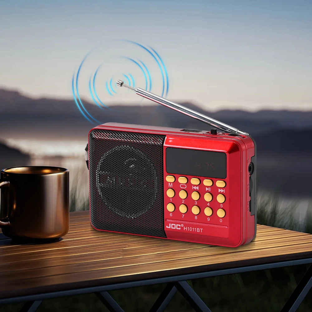 FM Portable Radio Rechargeable Pocket Radio with LED Display for Home Travel Gifts for Seniors Elderly