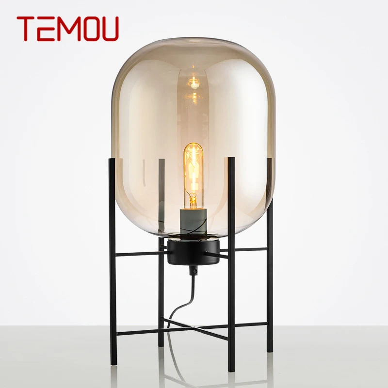 

TEMOU Modern Nordic Table Lamp Fashionable And Simple Living Room Bedroom Creative LED Decoration Desk Light