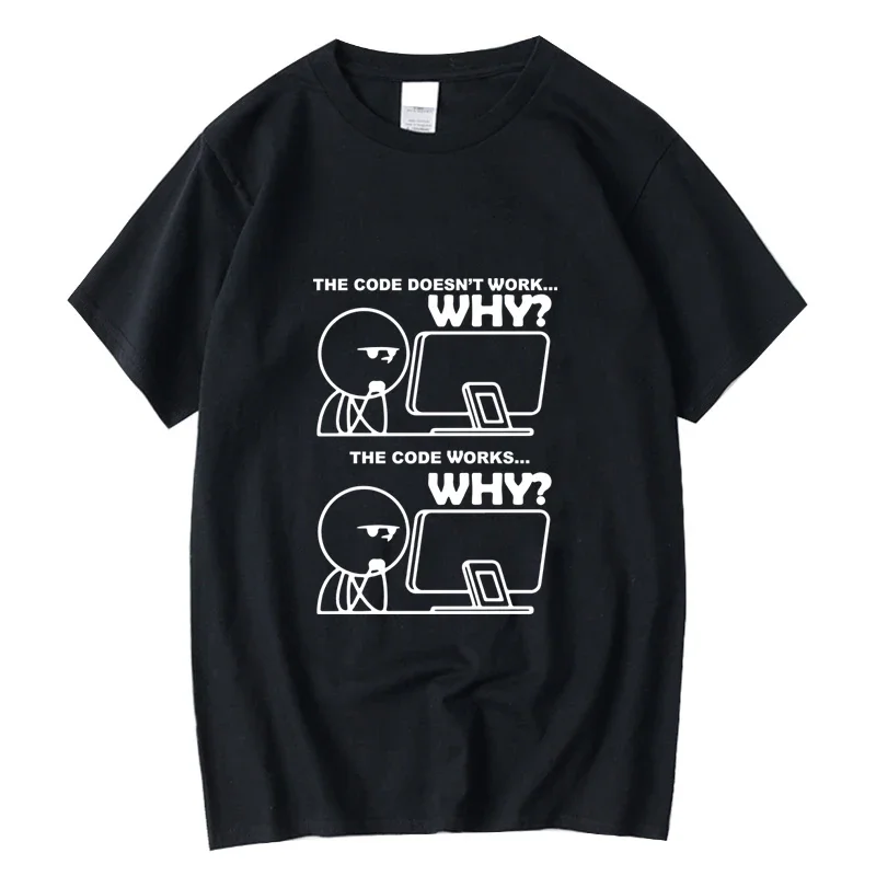 Funny Programmer T Shirt 2026 New Code Graphic 100% Cotton Men Women Unisex Oversized Heavyweight Software Engineer Geek Tops