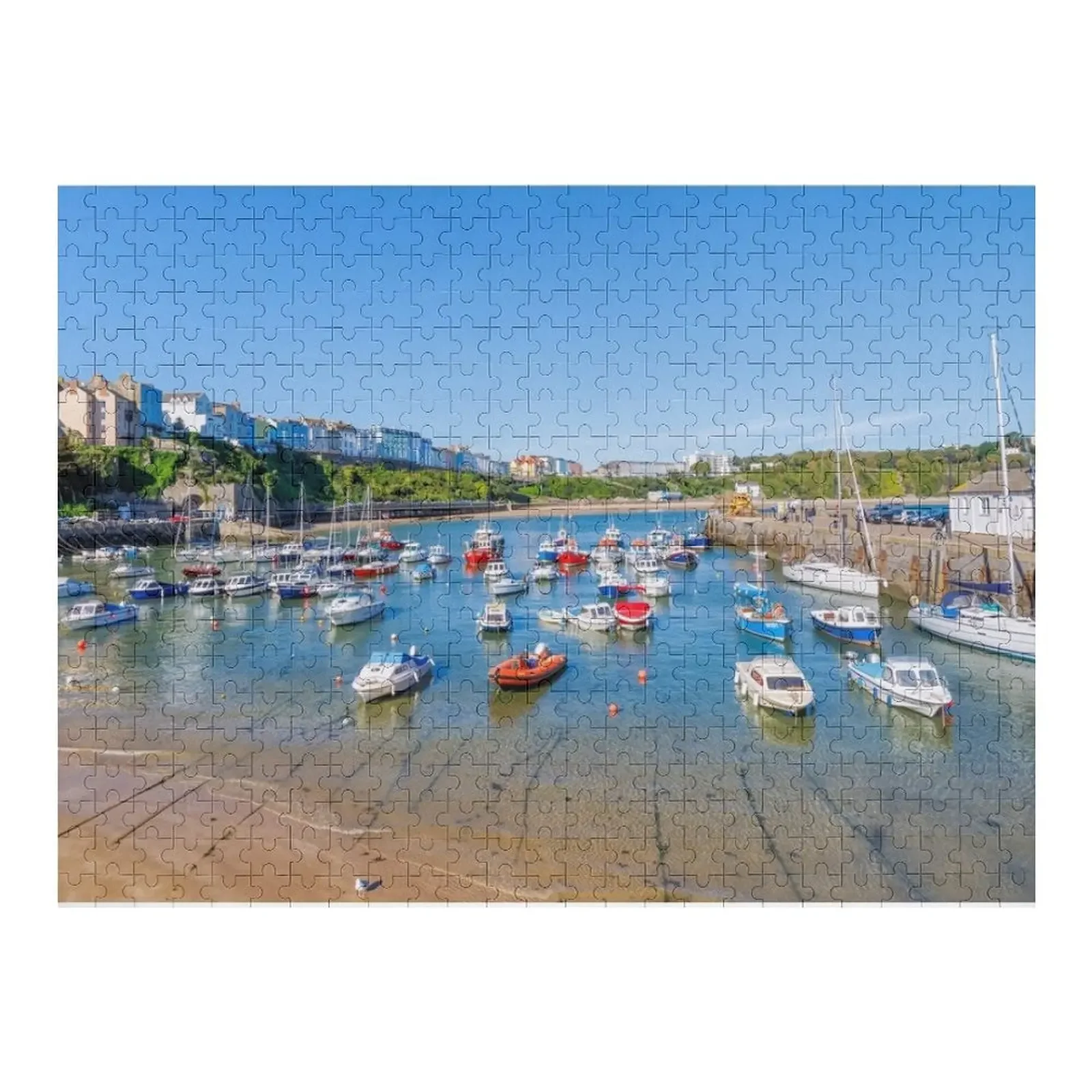 

Пазл Tenby Harbour Beach, Pembrokeshire, персонализированные подарки, креативный настраиваемый подарок, деревянная головоломка с именем на заказ