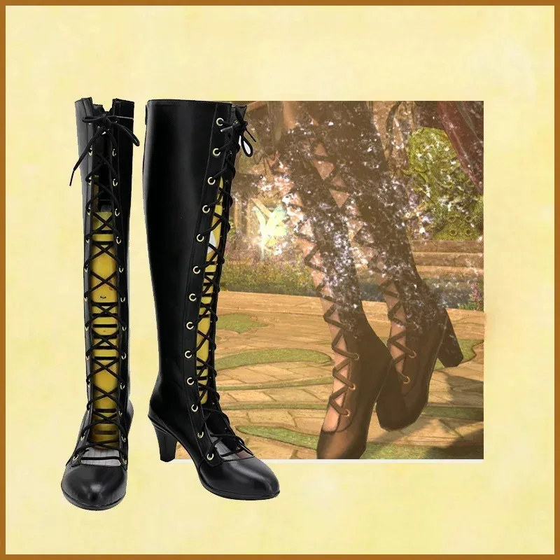 

Игра Final Fantasy Black Mage, обувь для косплея, реквизит, вечеринка на Хэллоуин, ролевая игра, индивидуальный заказ, Aksesori