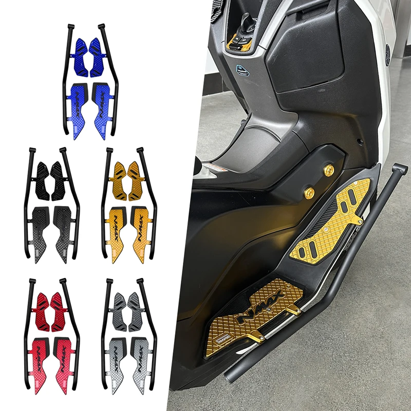 

Motorcycle CNC Aluminum Side Step Bumper with Anti-Slip Footboard For Yamaha NMAX 125 150 155 Standard V3 2025-2026
