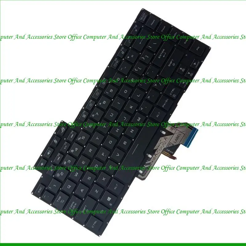 Keyboard Laptop Laptop U55C untuk ROG GX502 GX502GW Laptop No Frame Us Layout