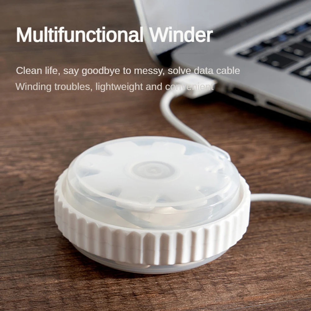 Junction Box Organize Cables Reel Charging Cable Storage Data Cable Collection Line Desktop Cable Organizer Reel Disc Orderly