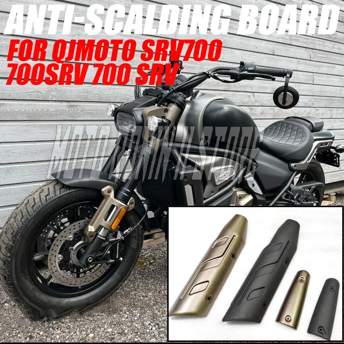 

New For QJMOTO SRV700 700SRV 700 SRV Exhaust Pipe Cover Muffler Cylinder Elbow Decorative Cover Anti scalding Plate