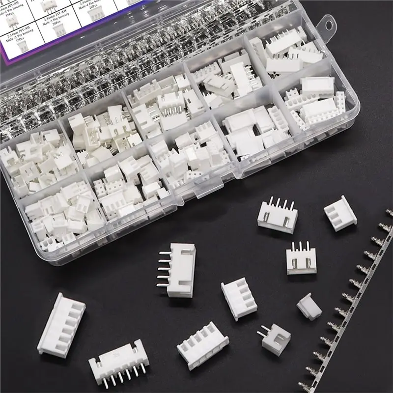 AAAF JST-XH 2.54 مللي متر طقم توصيل-560 قطعة يتضمن محولات أنثى/ذكر 2.54 مللي متر 2/3/4/5/6 دبوس كابل الإسكان المقابس #4