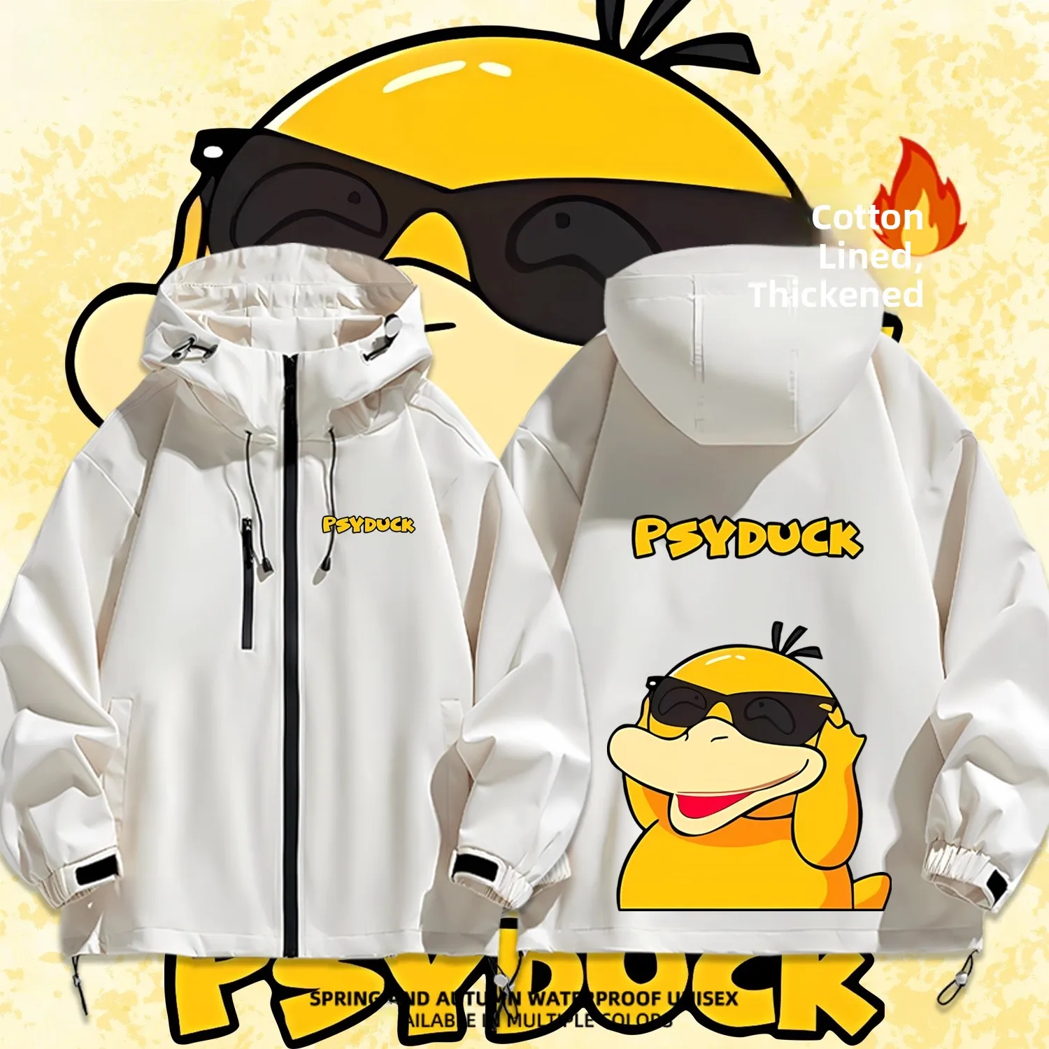 

Waterproof Thiened Cotton Duling Autumn Winter Jaet Outdoor Casual Sle Youth ular Loose Fit Polyester Fiber