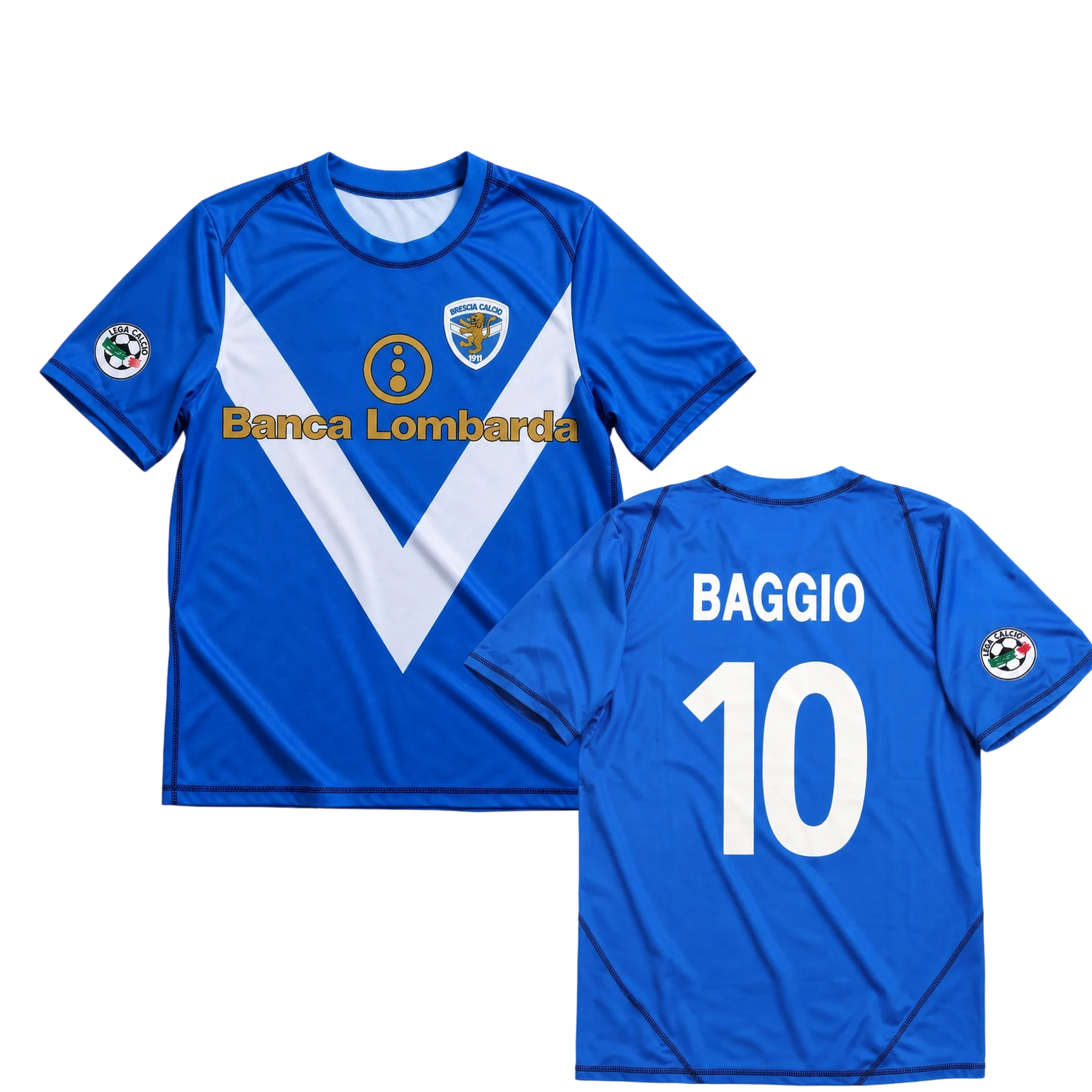 2003/04 Brescia Baggio 10# Unisex Retro Football Jersey Shirt, 3D Print Mesh Ventilation Quick-dry Jersey Shirt, Fan Gifts