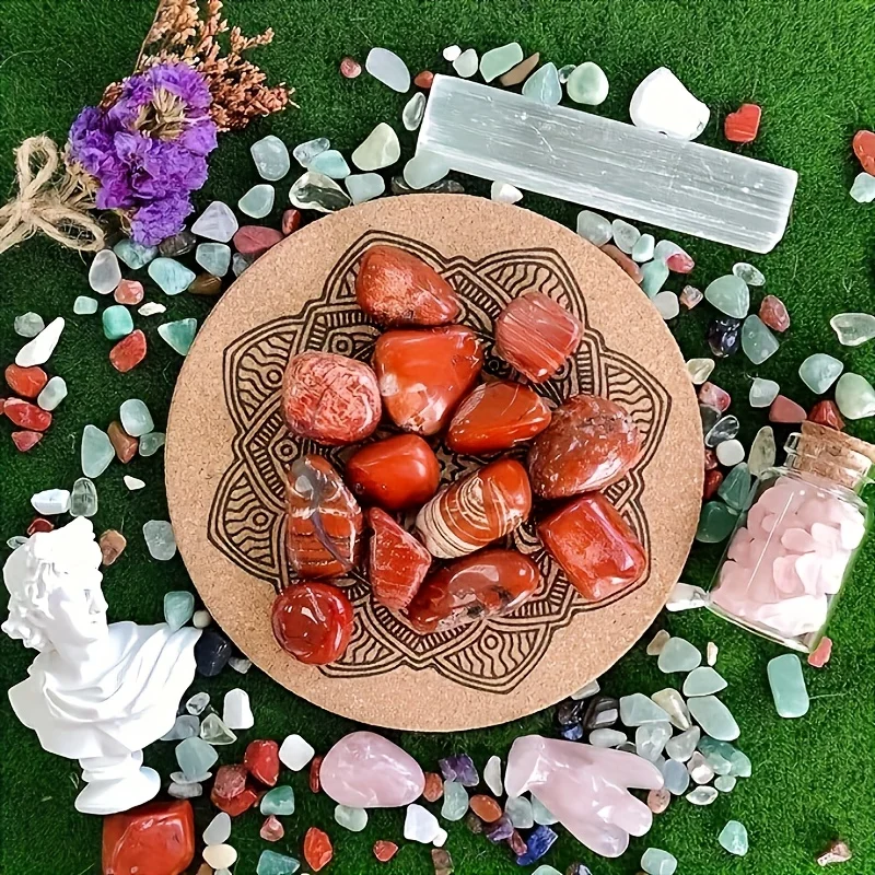 50g/100g/200g Elegant Red Jasper Tumbled Stones, Quartz Crystal Specimens,Aquarium/Home Decor, Bonsai Flower Pot Ornaments view 5