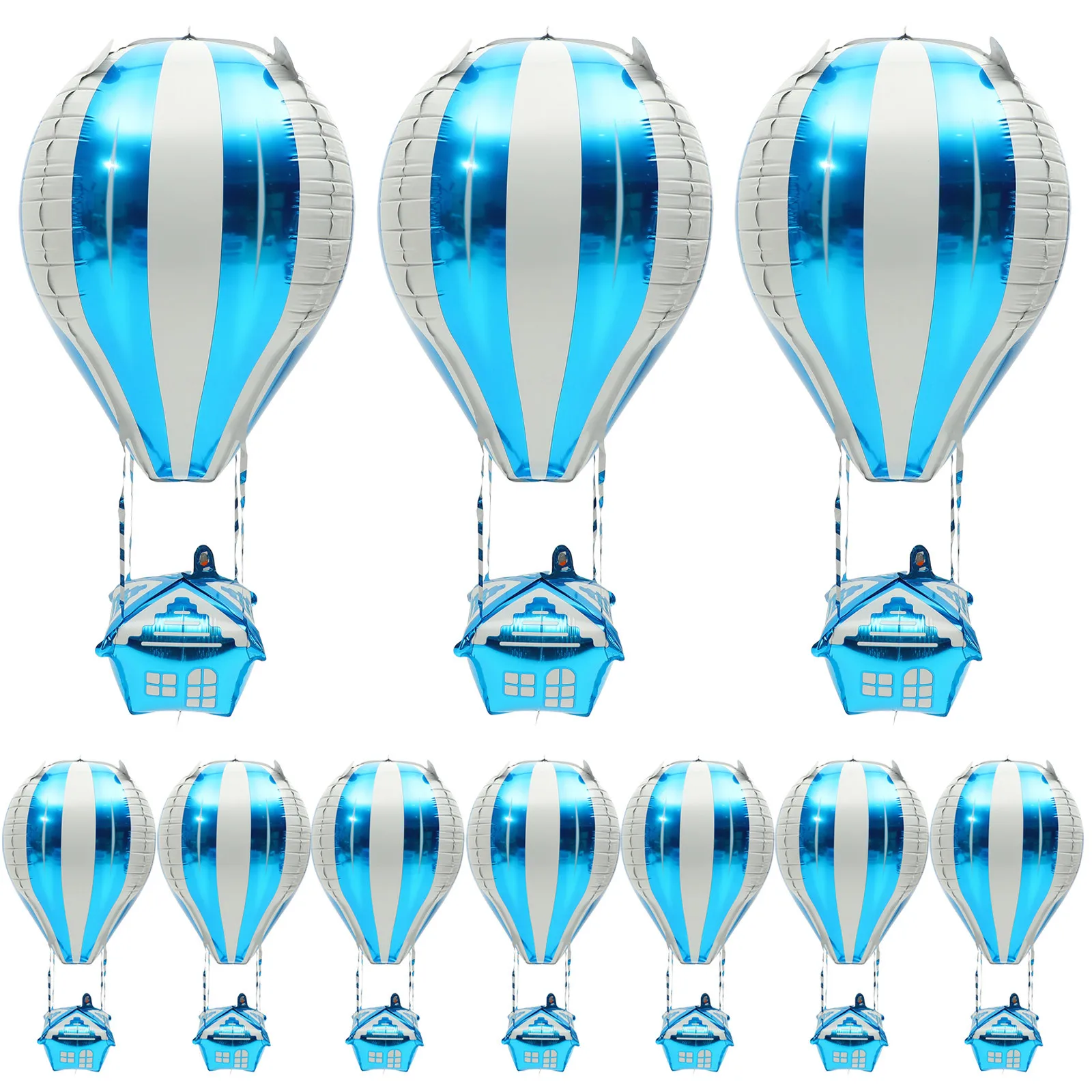 

10Pcs Hot Air Balloon Party Balloons Lightweight Decorative Balloons for Children Day Wedding and Reunion Events